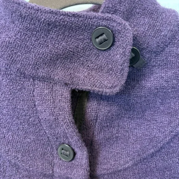 Women's Medium Ibex cardigan in deep plum - Picture 4 of 10